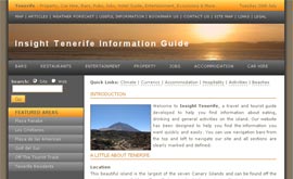 Screenshot of Insight Tenerife Website